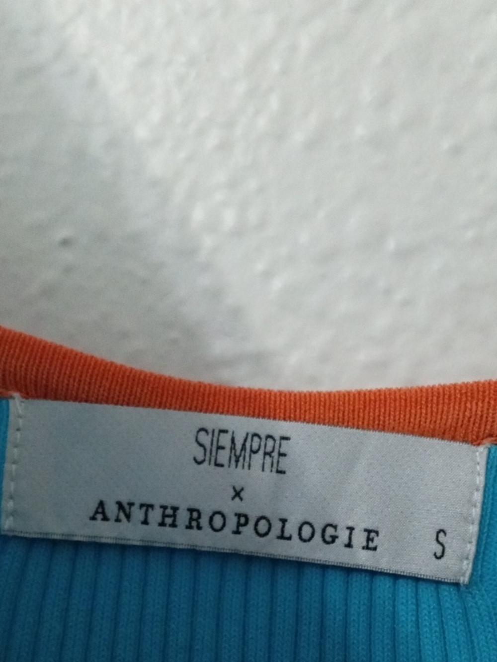 Siempre X Anthropologie Turquoise and Orange Contrast-Trim Slip Dress - Picture 3 of 7